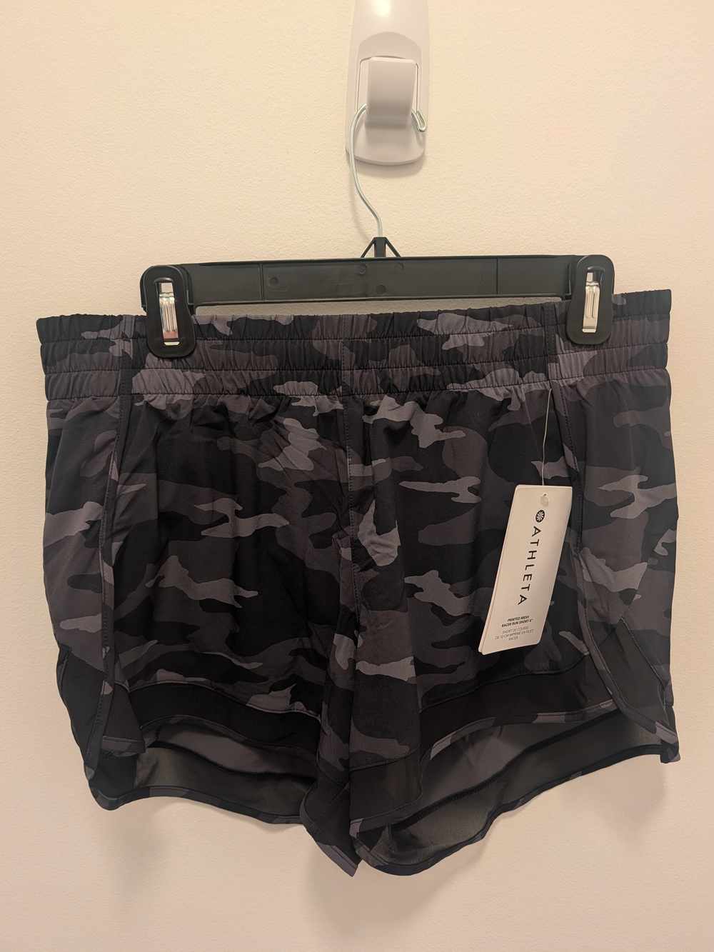 Athleta Women’s Black/Grey Camo Running Shorts
